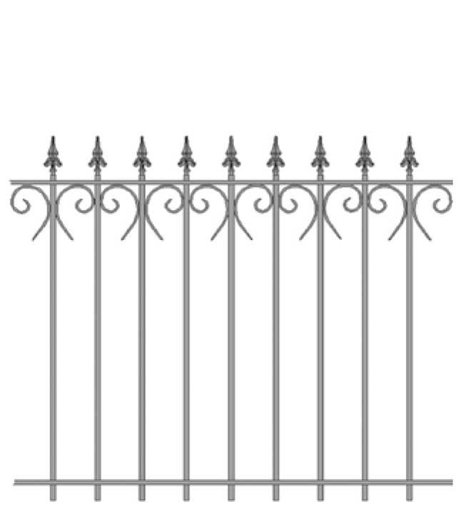 modèle clôture gamme Belle époque portails acier tech-innov fabrication installation portails en Charente Maritime