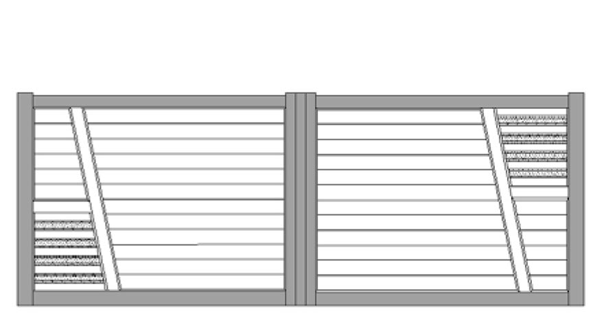 modèle Gamma gamme Design portails aluminium tech-innov fabrication installation portails en Charente Maritime